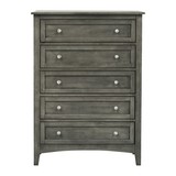 Cool Gray Finish 1pc Chest of Drawers Nickel Tone Knobs Transitional Style Bedroom Furniture B01151901