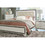 Glamourous Bedroom 1pc Nightstand Pearl White Metallic Finish Silver Glitter Trim Wooden furniture B01151970