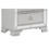 Modern Traditional Style 1pc Nightstand of 2 Drawers Embossed Textural Fronts Silver Finish Bed Side Table B01152304
