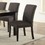 Dining Room Chairs ash Black Polyfiber Nail heads Parson Style Set of 2 Side Chairs Dining Room Furniture B01153265