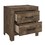 Simple Look Rustic Brown Finish 1pc Nightstand of Drawers Black Metal Hardware Bedroom Furniture B01153389