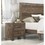 Simple Look Rustic Brown Finish 1pc Nightstand of Drawers Black Metal Hardware Bedroom Furniture B01153389