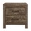Simple Look Rustic Brown Finish 1pc Nightstand of Drawers Black Metal Hardware Bedroom Furniture B01153389