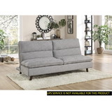 Casual Living Room 1pc Elegant Lounger Light Gray Textured Fabric Upholstered Sleeper Sofa Versatile Placement Furniture B01154009