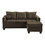 Unique Style Coffee Color 1pc Reversible Sofa Chaise Microfiber Fabric Upholstered Track Arms Tufted High Density Form Sectional Sofa B01154011