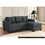 B01154012 Dark Gray+Solid Wood+Primary Living Space