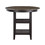 Brown and Black White Finish 1pc Counter Height Table with 2x Display Shelves Transitional Style Furniture B01155791