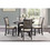 Brown and Black White Finish 1pc Dining Table with Display Shelf Transitional Style Furniture B01155792
