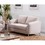 Contemporary 1pc Loveseat Beige Color with Gold Metal Legs Plywood Pocket Springs and Foam Casual Living Room Furniture B01155990