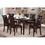 Dark Cherry Finish Simple Design 1pc Dining Table with Separate Extension Leaf Mango Veneer Wood Dining Furniture B01156366