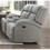 Attractive Gray Color Microfiber Upholstered 1pc Double Reclining Loveseat with Center Console Transitional Living Room B01156442
