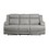 Attractive Gray Color Microfiber Upholstered 1pc Double Reclining Sofa Transitional Living Room Furniture B01156443