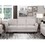Modern Transitional Sand Hued Textured Fabric Upholstered 1pc Sofa Attached Cushions Living Room Furniture B01156550