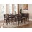 Counter Height Dining Table Top Birch Veneer MDF Rubber Wood Dining Room Furniture 1pc Table w Butterfly Leaf B01157384