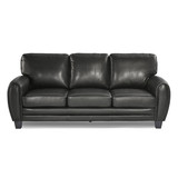 Modern Living Room Furniture 1pc Sofa Black Faux Leather Covering Retro Styling Furniture B01159021