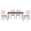 Transitional Design Rectangular 1pc Dining Table Grayish White and Brown Finish Furniture B01160583