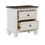 Antique White and Brown-Gray Finish1pc Nightstand of Drawers Black Knobs Traditional Design Bedroom Furniture B01160812