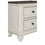 Antique White and Brown-Gray Finish1pc Nightstand of Drawers Black Knobs Traditional Design Bedroom Furniture B01160812
