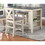 Modern Casual 1pc Counter Height High Dining Table w Storage Shelves Wooden Kitchen Breakfast Table Dining Room Furniture B01164100