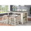 Modern Casual 1pc Counter Height High Dining Table w Storage Shelves Wooden Kitchen Breakfast Table Dining Room Furniture B01164100