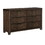 Modern-Rustic Design 1pc Wooden Dresser of 6x Drawers Distressed Espresso Finish Plank Style Detailing Bedroom Furniture B01165807