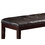 Espresso Finish 1pc Dining Bench Faux Leather Upholstered Button-Tufted Top Seat Transitional Dining Room Furniture B01165810
