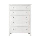 Transitional Style Antique White Finish 1pc Chest of 5x Drawers Birch Veneer Wooden Bedroom Furniture B01165972