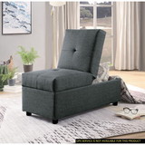 Gray Color Stylish 1pc Storage Ottoman Convertible Chair Foam Cushioned Fabric Upholstered Solid Wood Plywood Frame Living Room Furniture B01166425