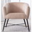 Luxurious Design 1pc Accent Chair Beige Velvet Clean Line Design Fabric Upholstered Metal Legs Stylish Living Room Furniture B01166684