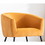 Luxurious Design 1pc Accent Chair Yellowish Orange Velvet Clean Line Design Fabric Upholstered Black Metal Legs Stylish Living Room Furniture B01166685