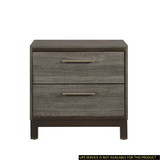 Contemporary Styling 1pc Nightstand of 2x Drawers w Antique Bar Pulls Two-Tone Finish Wooden Bedroom Furniture B01167247