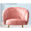 Gorgeous Living Room Accent Chair 1pc Button-Tufted Back Covering Rose Color Velvet Upholstered Metal Legs B01167364