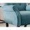 Stylish Living Room Furniture 1pc Accent Chair Blue Button-Tufted Back Rolled-Arms Black Legs Modern Design Furniture B01167613