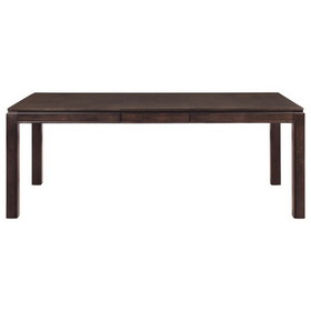 Contemporary Design Dark Brown Finish 1pc Dining Table with Separate Extension Leaf Wooden Dining Furniture B01170954