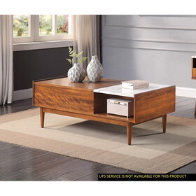 Modern Design 1pc Lift Top Coffee Table with Faux Marble Top Home Furniture B01172954