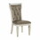 Glamorous Style Side Chairs 2pc Set Acrylic Crystal Tufted Back Upholstered Seat Champagne Finish Dining Room Furniture B01177638