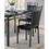 Black Finish 5pc Dinette Set Faux Marble Top Table and 4x Side Chairs Faux Leather Upholstered Metal Frame Casual Dining Room Furniture B01177677