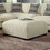 Living Room Lounge Ottoman Beige Chenille Fabric Comfort Cozy Plush Seat foam Wooden Legs 1pc Ottoman Only. B01179793