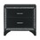 Glamourous Peal Black Metallic Finish 1pc Nightstand of 2x Drawers Faux Crystal Handles Modern Bedroom Wooden Furniture B01179875