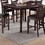Dining Room Furniture Dining Table Dark Brown Counter Height Table w Butterfly Leaf Wooden Top 1pc Kitchen High Table B01180911