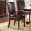 Gorgeous Formal Set of 2 Side Chairs Brown Color Rubberwood Dining Room Furniture Faux Leather Upholstered Seat B01180914