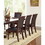 Gorgeous Formal Set of 2 Side Chairs Brown Color Rubberwood Dining Room Furniture Faux Leather Upholstered Seat B01180914