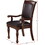 Royal Majestic Formal Set of 2 Arm Chairs Brown Color Rubberwood Dining Room Furniture Faux Leather Upholstered Seat B01180916