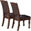 Royal Majestic Formal Set of 2 Arm Chairs Brown Color Rubberwood Dining Room Furniture Faux Leather Upholstered Seat B01180916