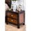 Acacia Walnut 1pc Nightstand Only Transitional Solid wood 2-Drawers Square Chrome Knobs Multitone Unique Nightstand B01181558