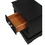 1pc Black Finish Two Drawers Louis Philip Nightstand Solid Wood Contemporary & Simple Style B01181970
