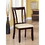 Contemporary Set of 2 Side Chairs Dark Cherry and Ivory Solid wood Chair Padded Leatherette Upholstered Seat Kitchen Dining Room Furniture B01182309
