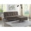 Casual Style Storage Ottoman 1pc Chocolate Color Fabric Upholstered Metal Legs Living Room Furniture B01194425