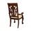 Dark Cherry Finish Formal Dining Armchairs 2pc Set Fabric Upholstered Seat Traditional Design Room Furniture B01194875