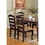 Transitional Contemporary Dark Walnut Finish Set of 2pc Dining Chairs Solid wood Kitchen Dining Room Furniture Ladder back Side Chairs B011P143323